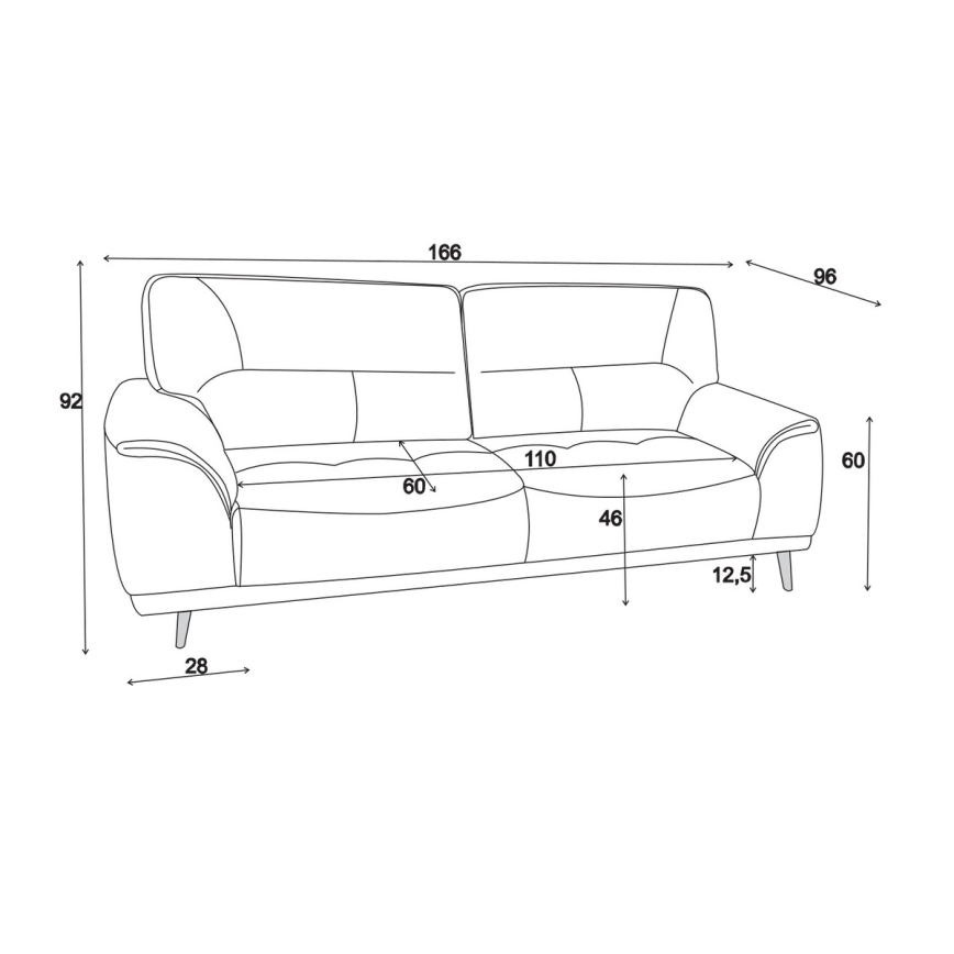 Sofa dwuosobowa LIVORNO beżowa