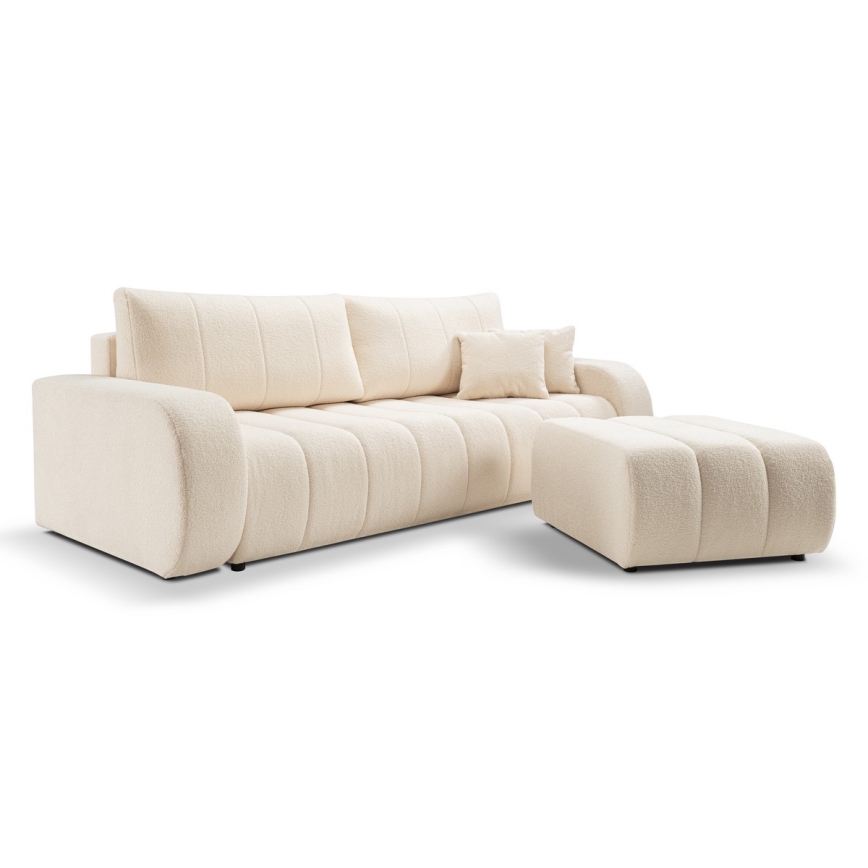 Sofa dwuosobowa składana DESIO beżowy