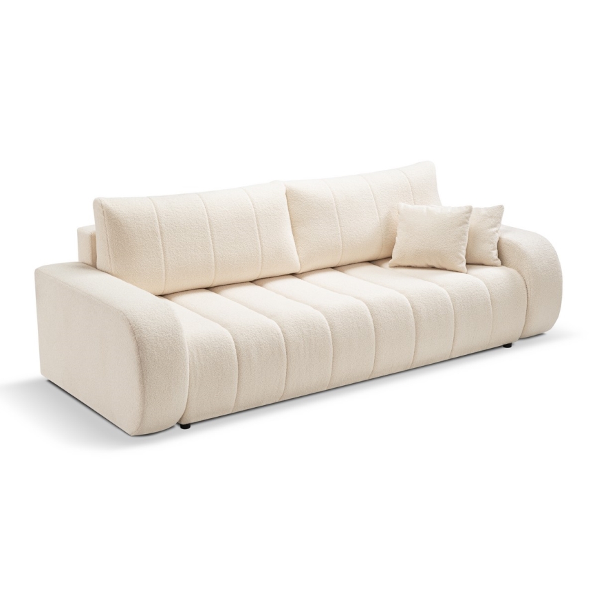 Sofa dwuosobowa składana DESIO beżowy