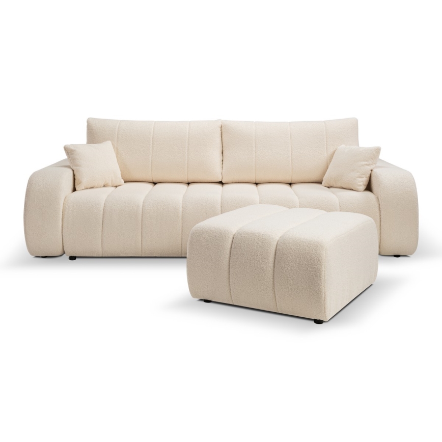 Sofa dwuosobowa składana DESIO beżowy