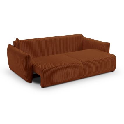Sofa dwuosobowa składana FRIDA brązowe