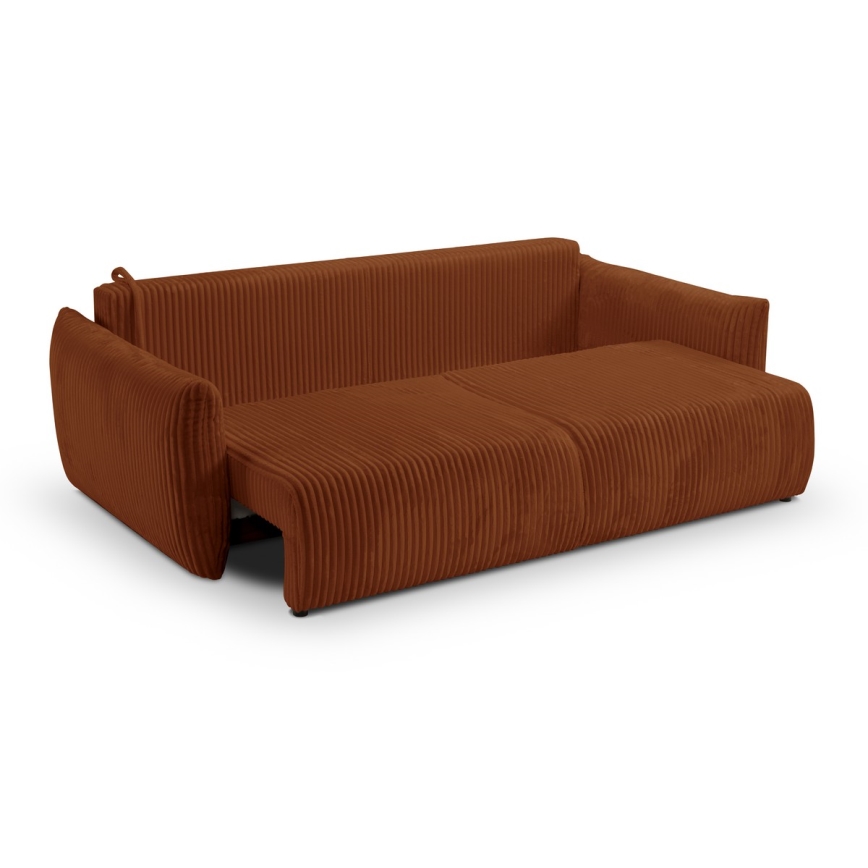 Sofa dwuosobowa składana FRIDA brązowe