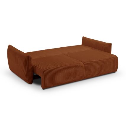 Sofa dwuosobowa składana FRIDA brązowe