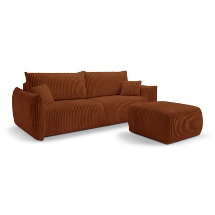Sofa dwuosobowa składana FRIDA brązowe