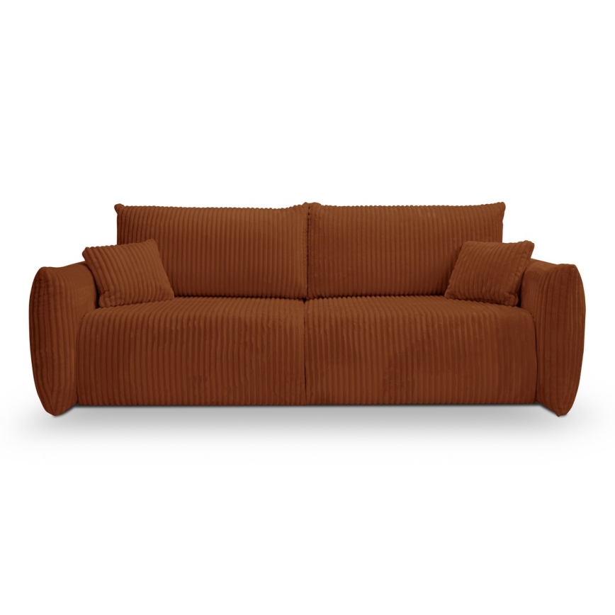 Sofa dwuosobowa składana FRIDA brązowe
