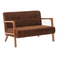 Sofa dwuosobowa TUMI, brązowa