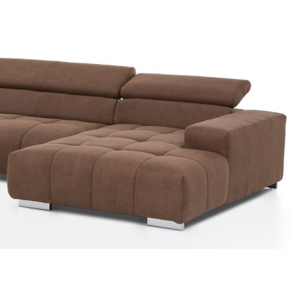 Sofa narożna typu U TROPEA brązowy