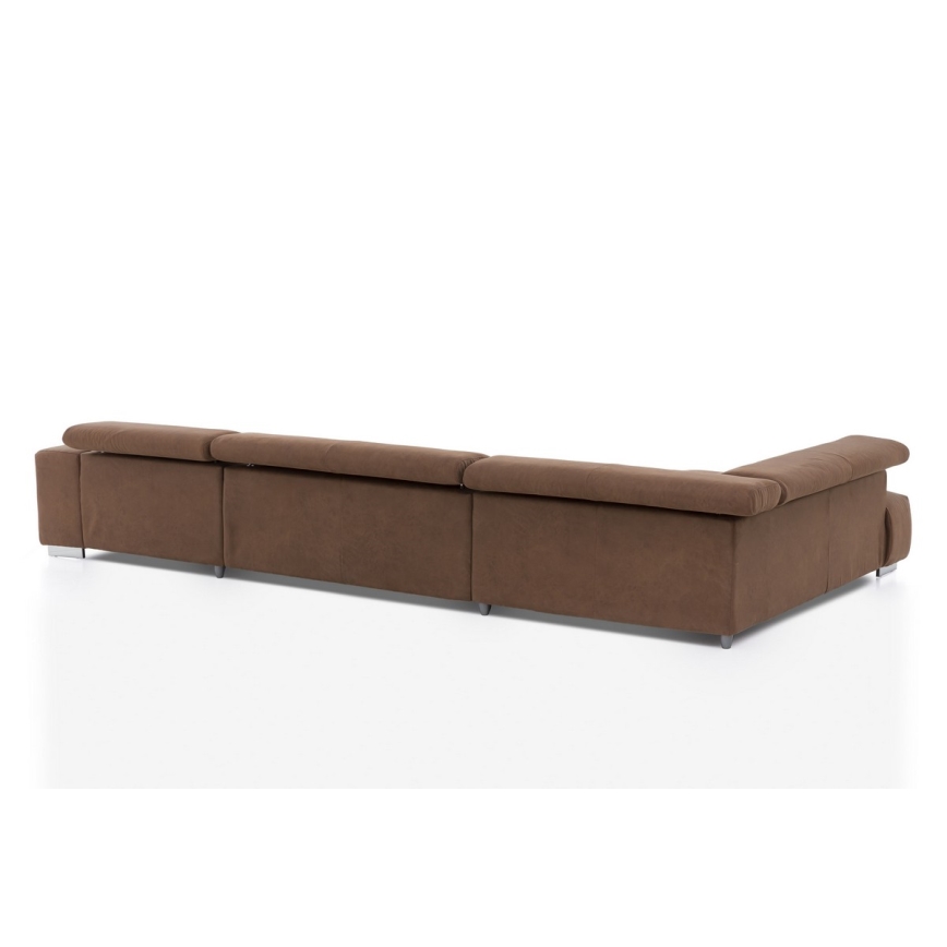 Sofa narożna typu U TROPEA brązowy