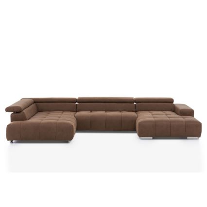 Sofa narożna typu U TROPEA brązowy
