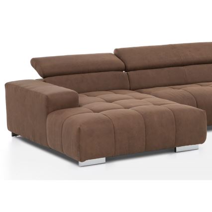 Sofa narożna typu U TROPEA brązowy