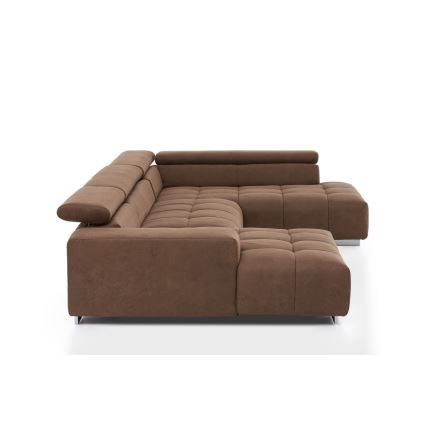 Sofa narożna typu U TROPEA brązowy