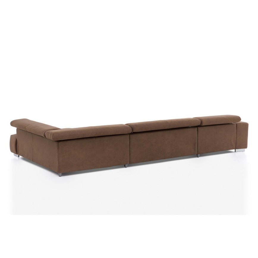 Sofa narożna typu U TROPEA brązowy