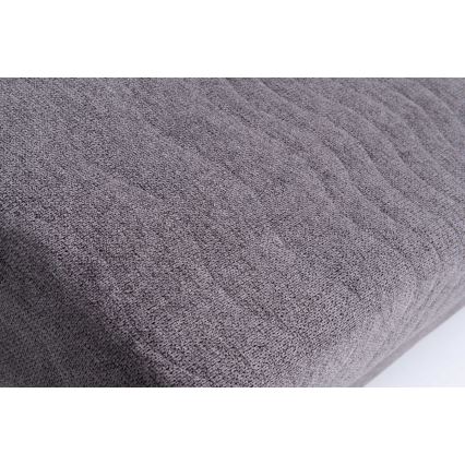 Tapicerowana rozkładana trzyosobowa sofa do codziennego spania z podłokietnikami PAUL szara