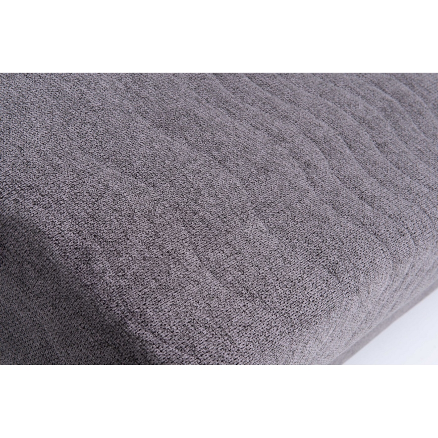 Tapicerowana rozkładana trzyosobowa sofa do codziennego spania z podłokietnikami PAUL szara