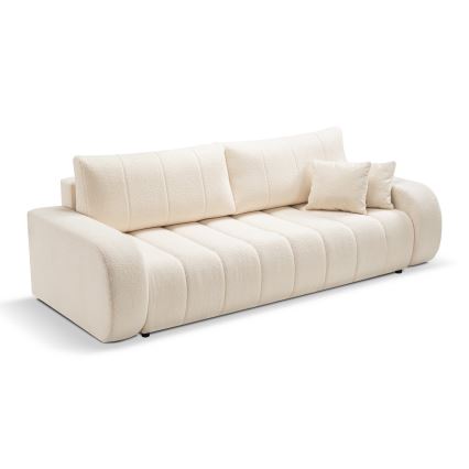 Sofa trzyosobowa składana DESIO beżowa