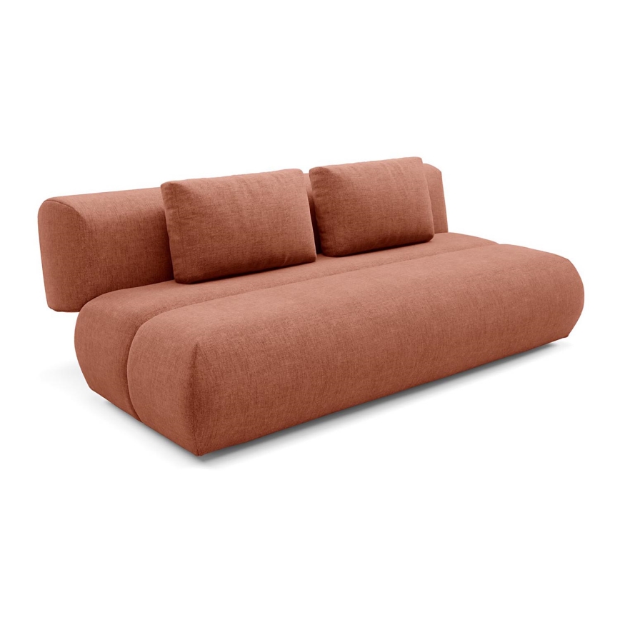 Sofa trzyosobowa składana FANO brązowa