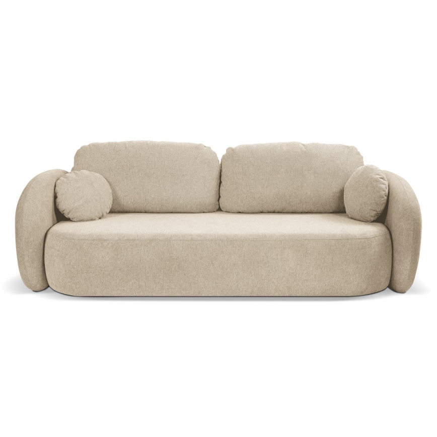 Sofa trzyosobowa składana OLBIA beżowa