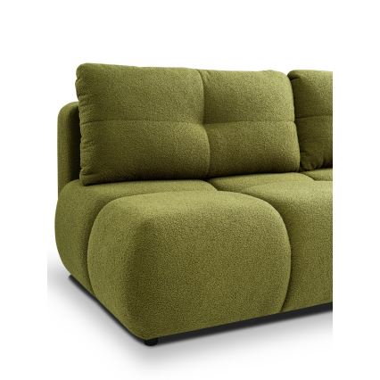 Sofa trzyosobowa składana z miejscem do przechowywania NUORO zielona