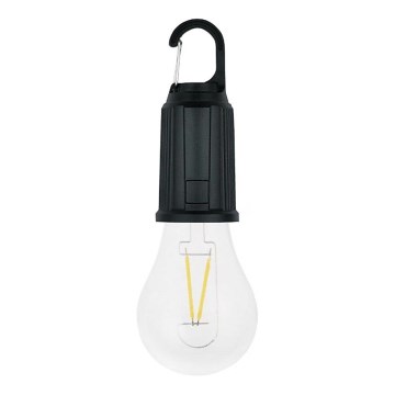 Solarna ładowalna latarka LUMINA LUMO LED/USB 300 mAh czarna