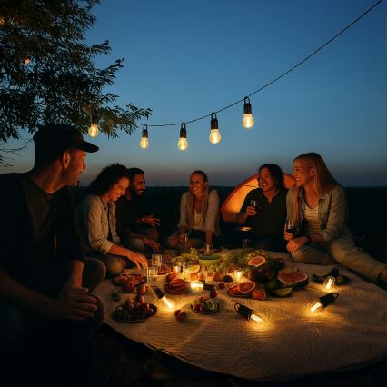 Solarna ładowalna latarka LUMINA LUMO LED/USB 300 mAh czarna