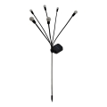 Solarnа lampa LED 6xLED/1,2V 300 mAh IP44 czarna