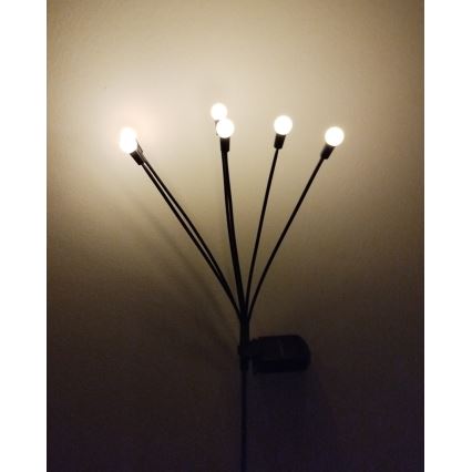 Solarnа lampa LED 6xLED/1,2V 300 mAh IP44 czarna