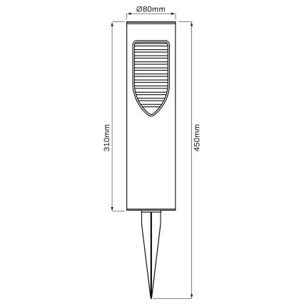 Solarna lampa LED ADDIS 1,2 V 600 mAh IP44 czarna