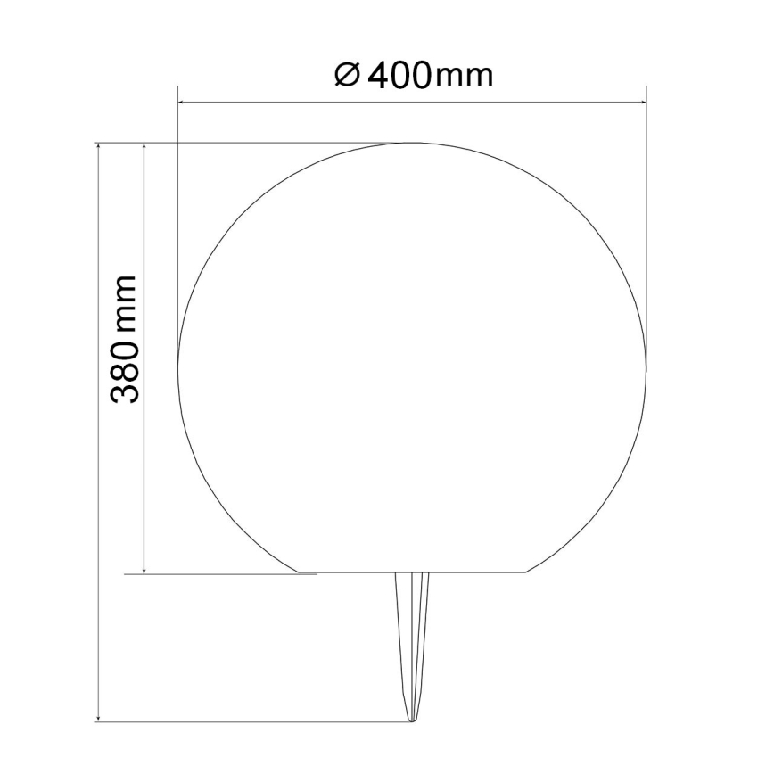 Solarna lampa LED KULA LED/3,7V 3000/4000/6500K Ø 40 cm 2000 mAh IP65 biała