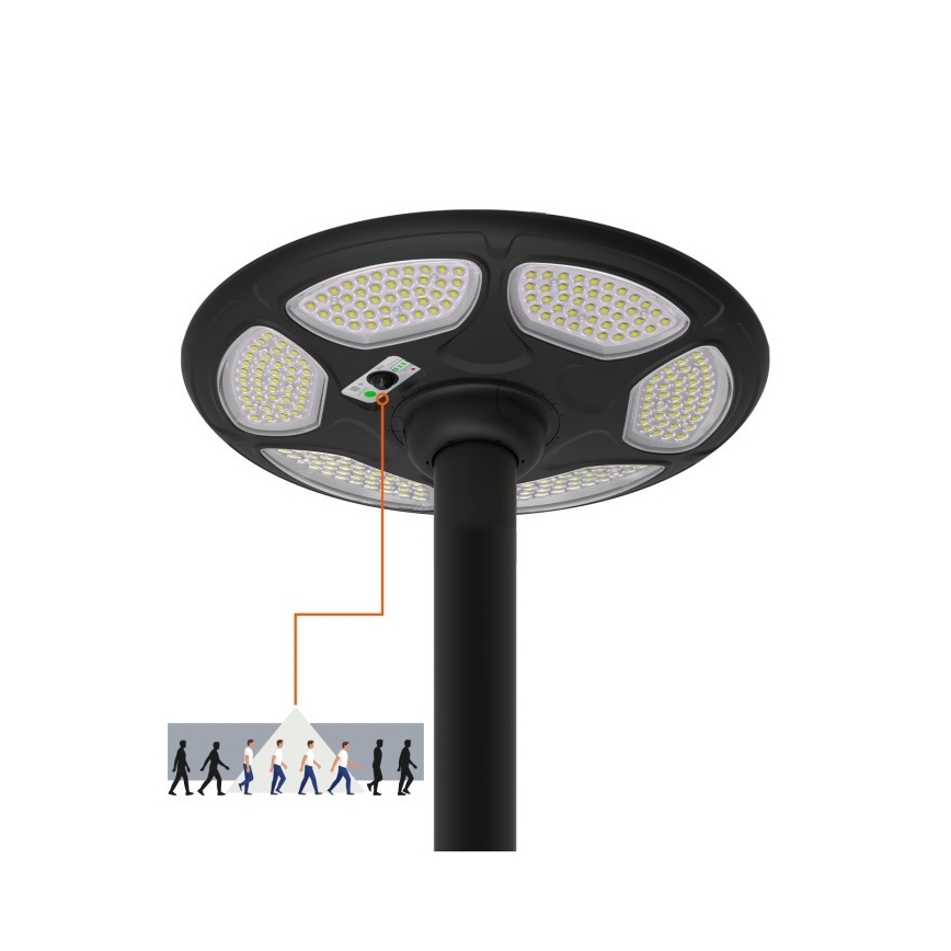 Solarná lampa LED zewnętrzna z czujnikiem SOLSUMI LED/25W/3,2V IP54 25000 mAh + zdalne sterowanie