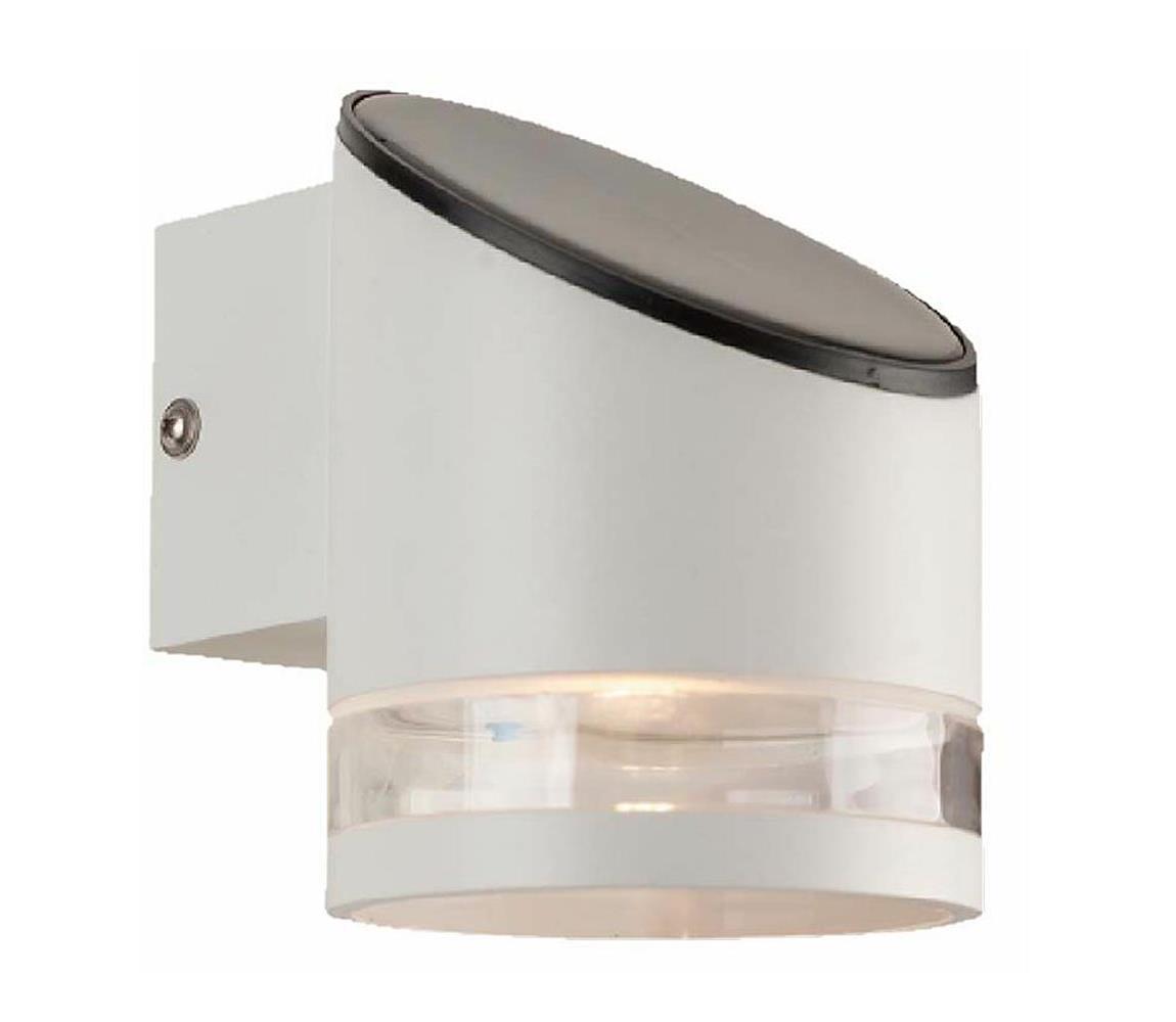 Solarna lampa ścienna LED z czujnikiem LED/1W/3,7V IP44 3000K biała