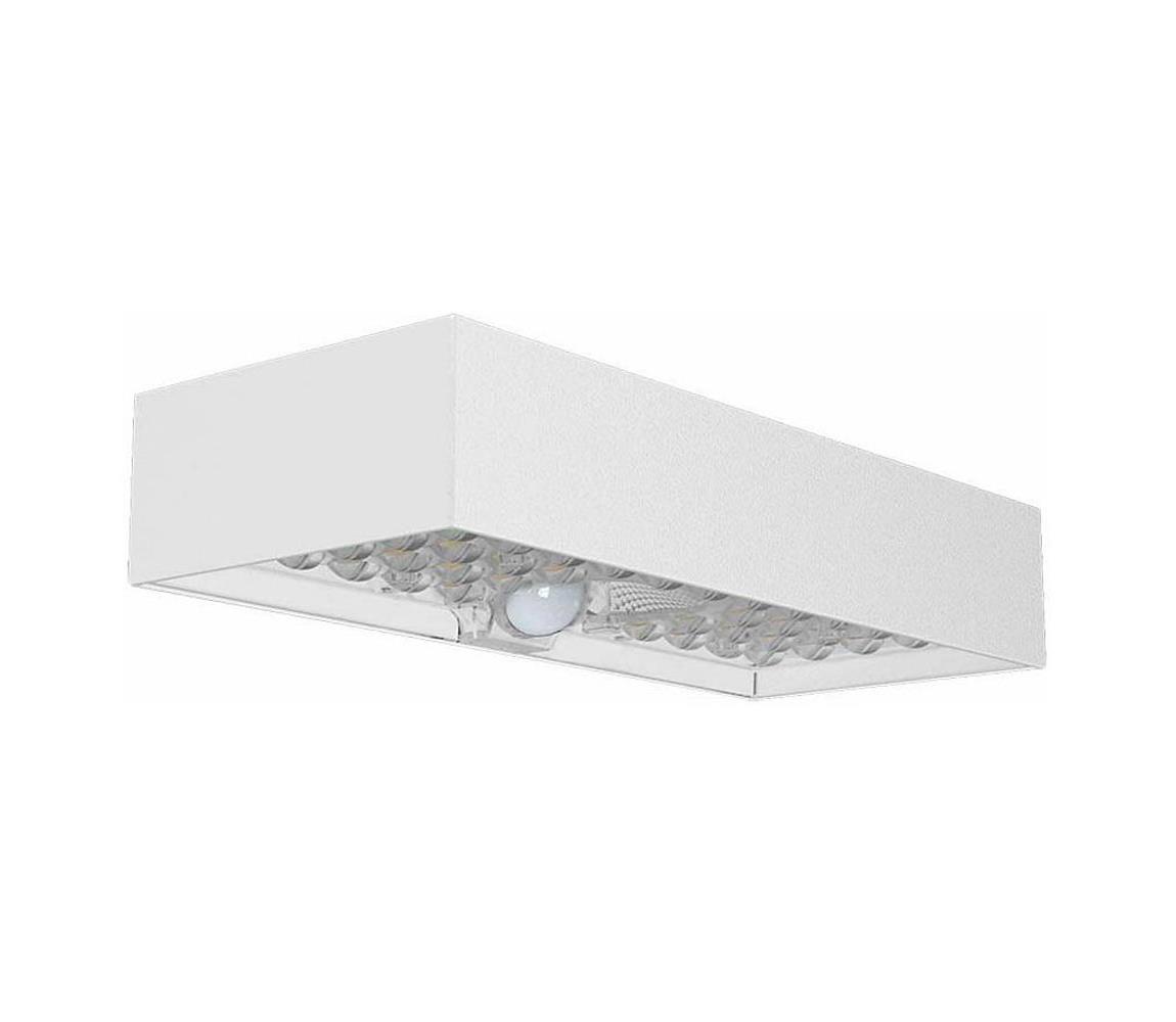 Solarna lampa ścienna LED z czujnikiem LED/6W/3,7V IP65 4000K biała