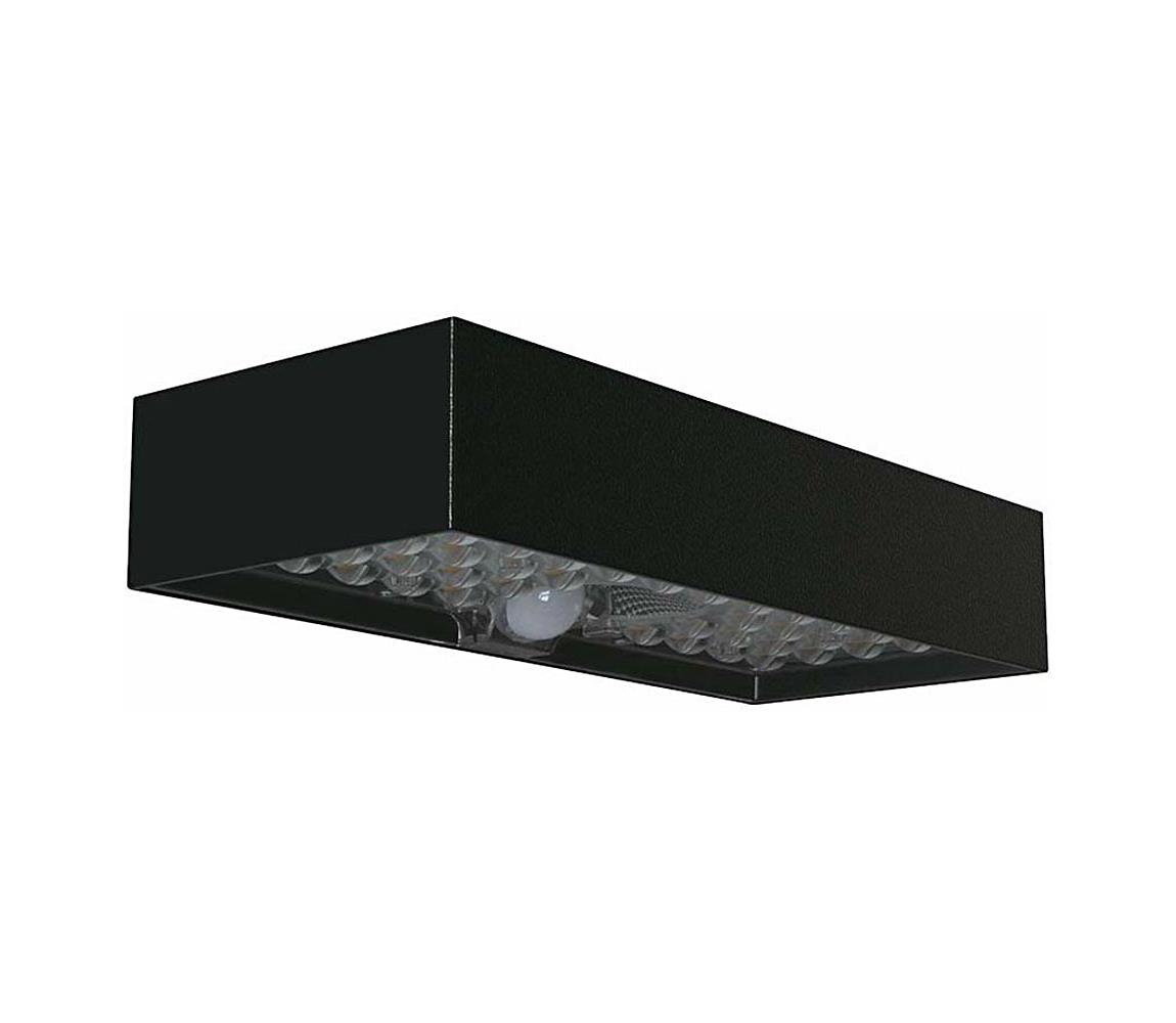 Solarna lampa ścienna LED z czujnikiem LED/6W/3,7V IP65 4000K czarna