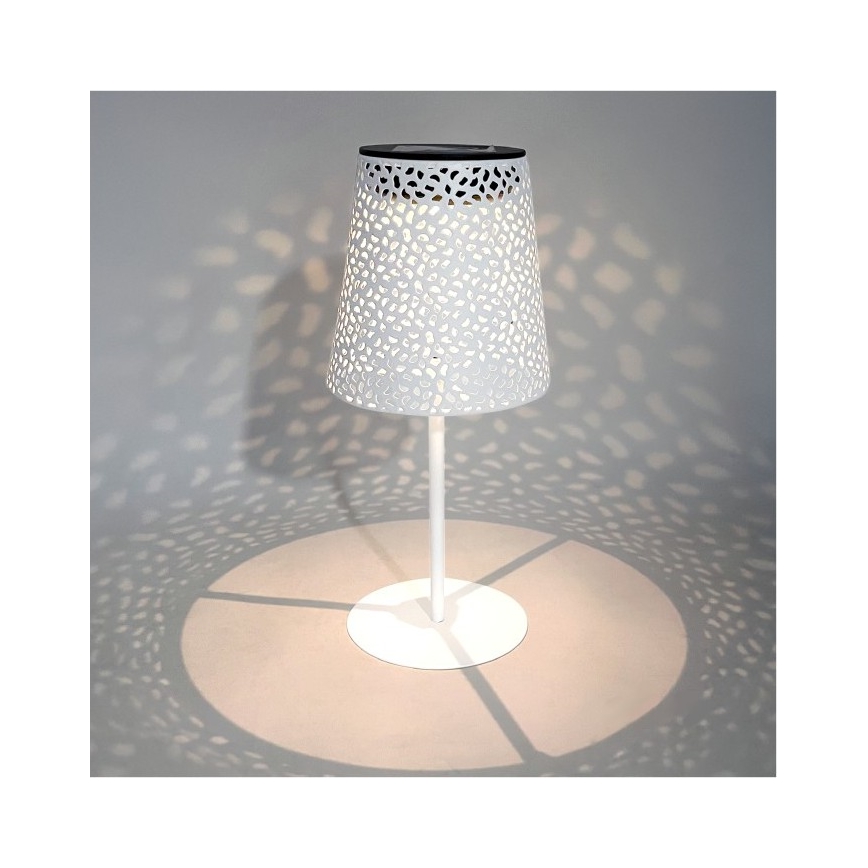 Solarna lampa stołowa LED LUVETRA LED/1xAA 4000K IP44 200 mAh biała