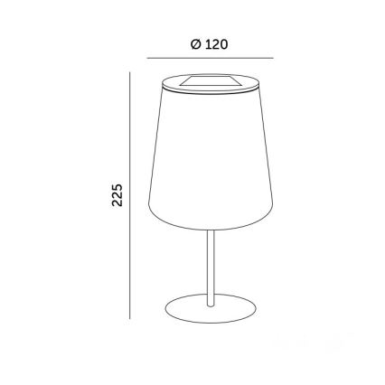 Solarna lampa stołowa LED LUVETRA LED/1xAA 4000K IP44 200 mAh biała