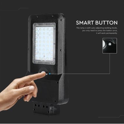 Solarna lampa uliczna LED z czujnikiem LED/15W/7,4V 6000K IP65 5400 mAh