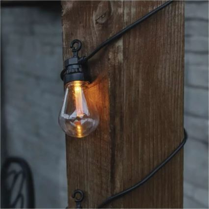 Solarny dekoracyjny łańcuch LED 10 diod/0,6 W/1,2 V 4,5 m IP44 800 mAh