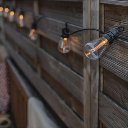 Solarny dekoracyjny łańcuch LED 10 diod/0,6 W/1,2 V 4,5 m IP44 800 mAh