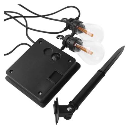 Solarny dekoracyjny łańcuch LED 10 diod/0,6 W/1,2 V 4,5 m IP44 800 mAh