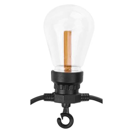 Solarny dekoracyjny łańcuch LED 10 diod/0,6 W/1,2 V 4,5 m IP44 800 mAh