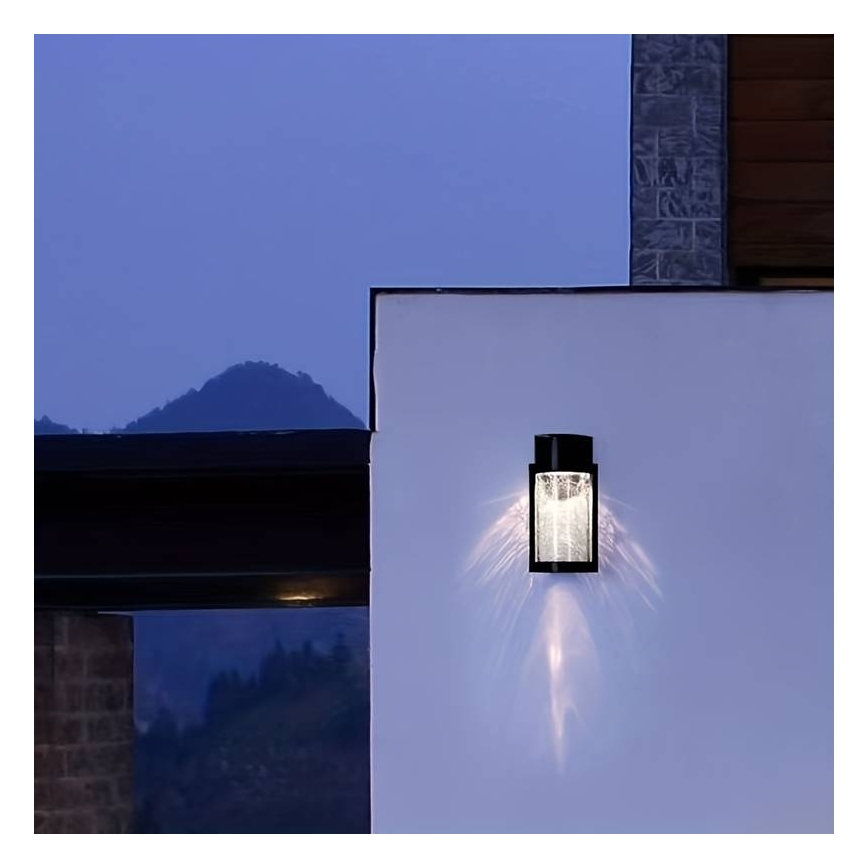 Solarny kinkiet LED/3,7V 300 mAh IP44 czarny