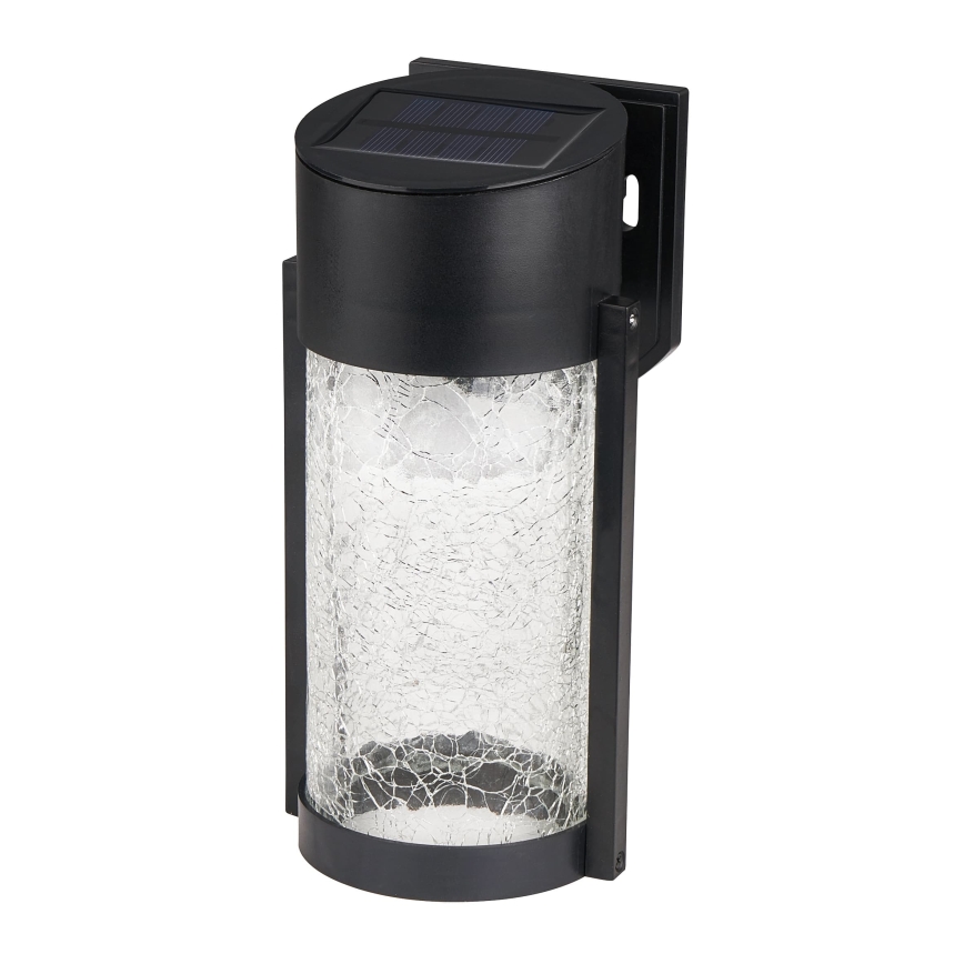 Solarny kinkiet LED/3,7V 300 mAh IP44 czarny