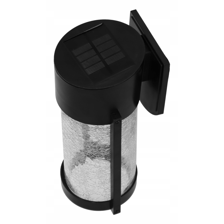 Solarny kinkiet LED/3,7V 300 mAh IP44 czarny