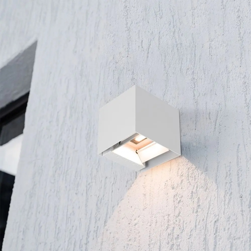 Solarny kinkiet ścienny LED z czujnikiem LED/9W/3,7V 3000/4000/5000K IP65 2600 mAh biały