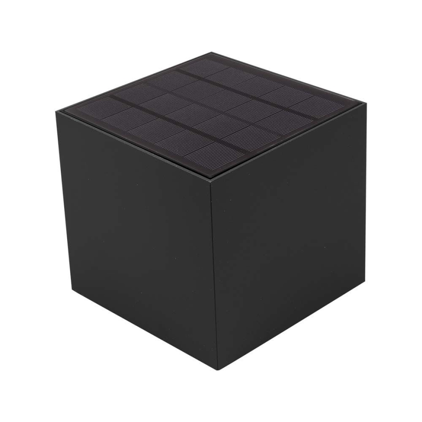 Solarny kinkiet LED z czujnikiem 9W/5V 3000/4000/5000K IP65 2600 mAh antracyt