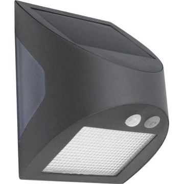 Solarny kinkiet LED z czujnikiem LED/3W/3,7V 3000/4000K 1200 mAh IP54 antracyt