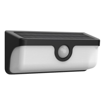 Solarny kinkiet LED z czujnikiem LINK LED/5W/3,7V 2000 mAh IP65 czarny