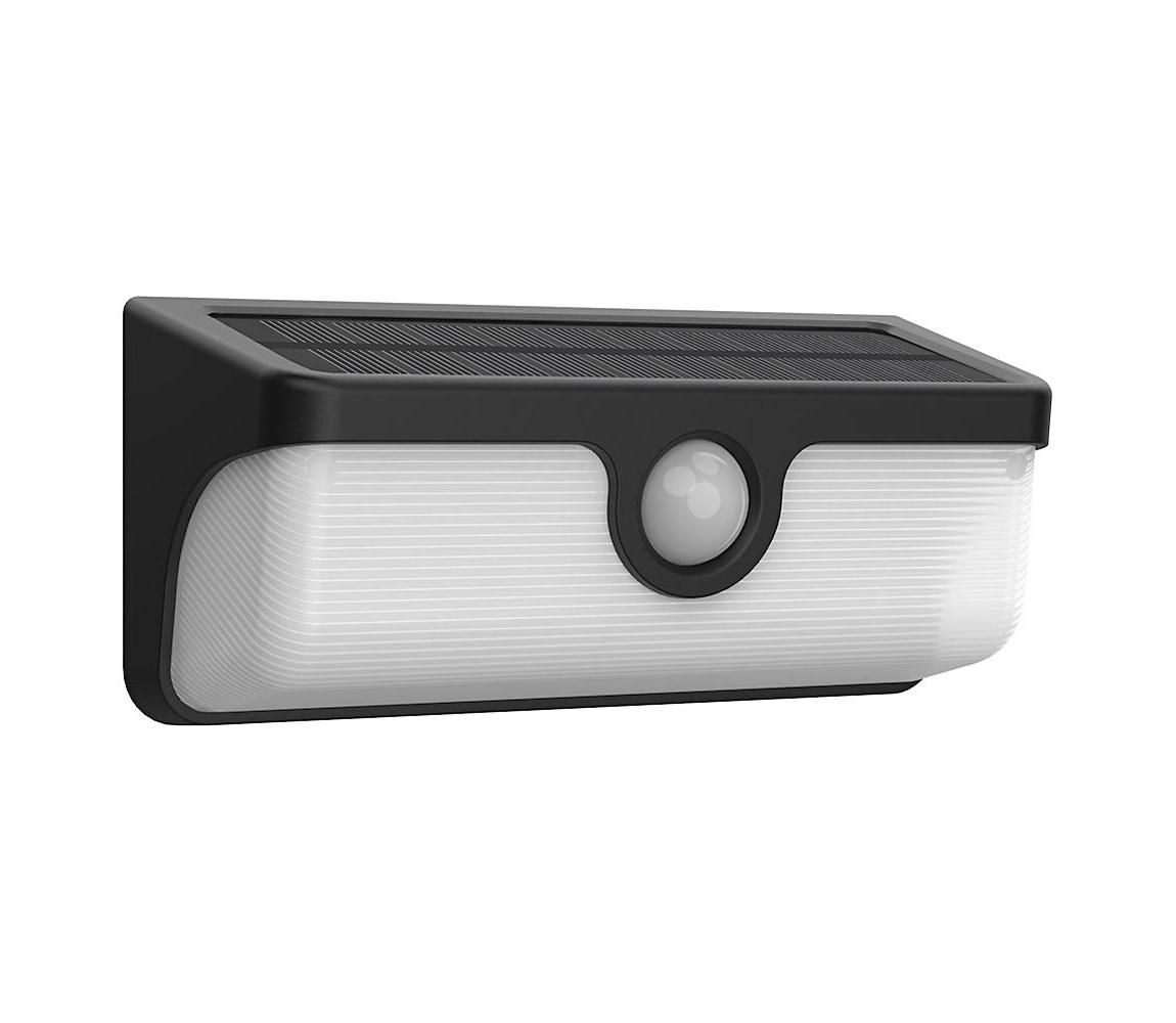 Solarny kinkiet LED z czujnikiem LINK LED/5W/3,7V 2000 mAh IP65 czarny