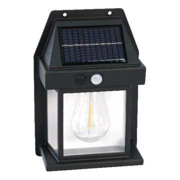 Solarny kinkiet LED z czujnikiem OMVIA LED/3,7V 3000K IP44 1200 mAh