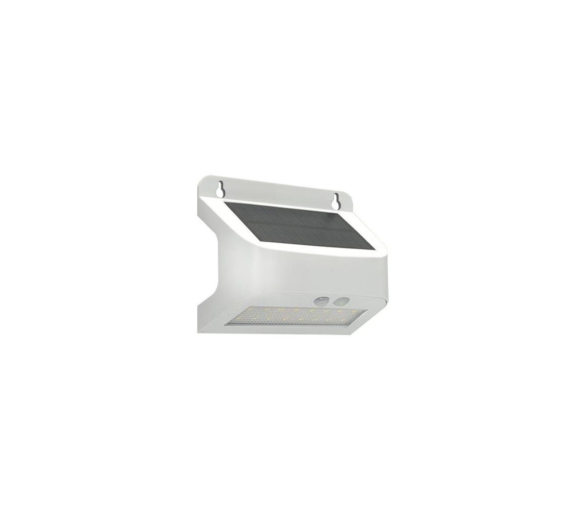 Solarny kinkiet LED z czujnikiem SOLTO LED/6W/3,7V 4000K IP54 2400 mAh biały