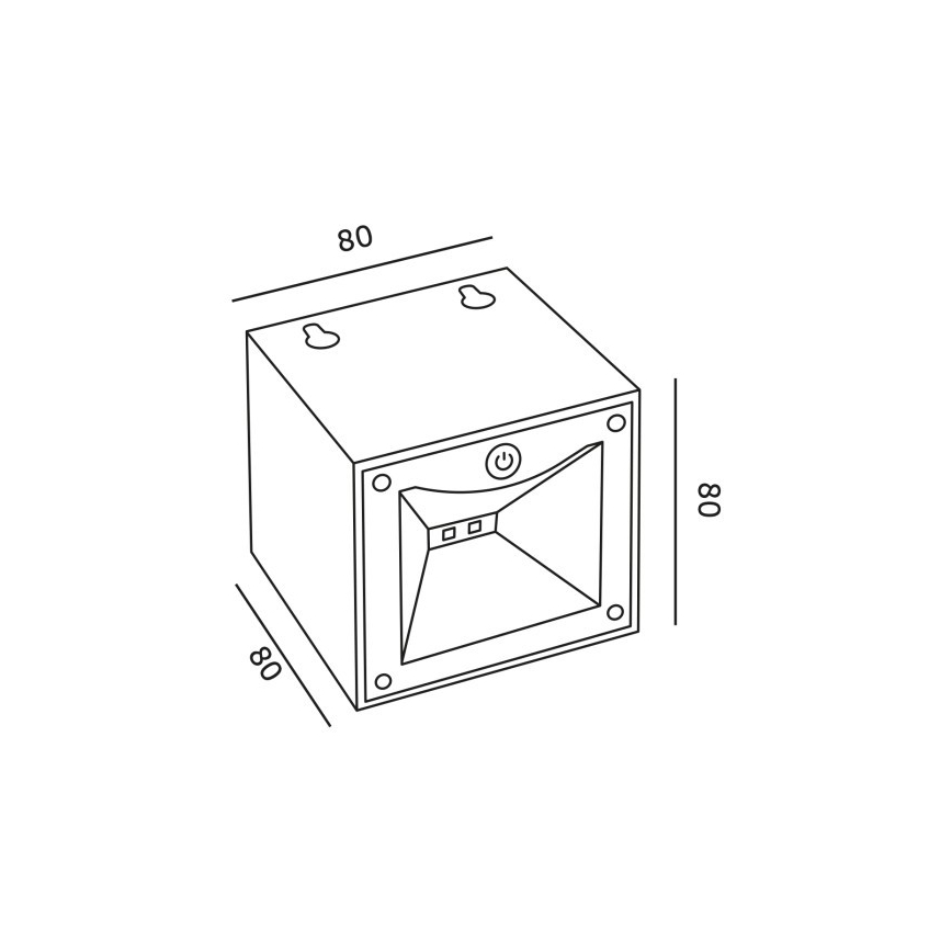 Solarny kinkiet ścienny LED QUERK LED/1,2V 3000/4000K IP54 800 mAh